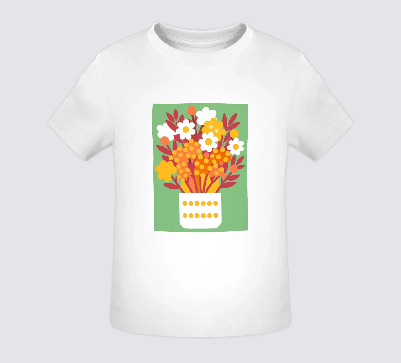 Fiori in vaso maglietta neonato da FLOWER PLACE SHOP