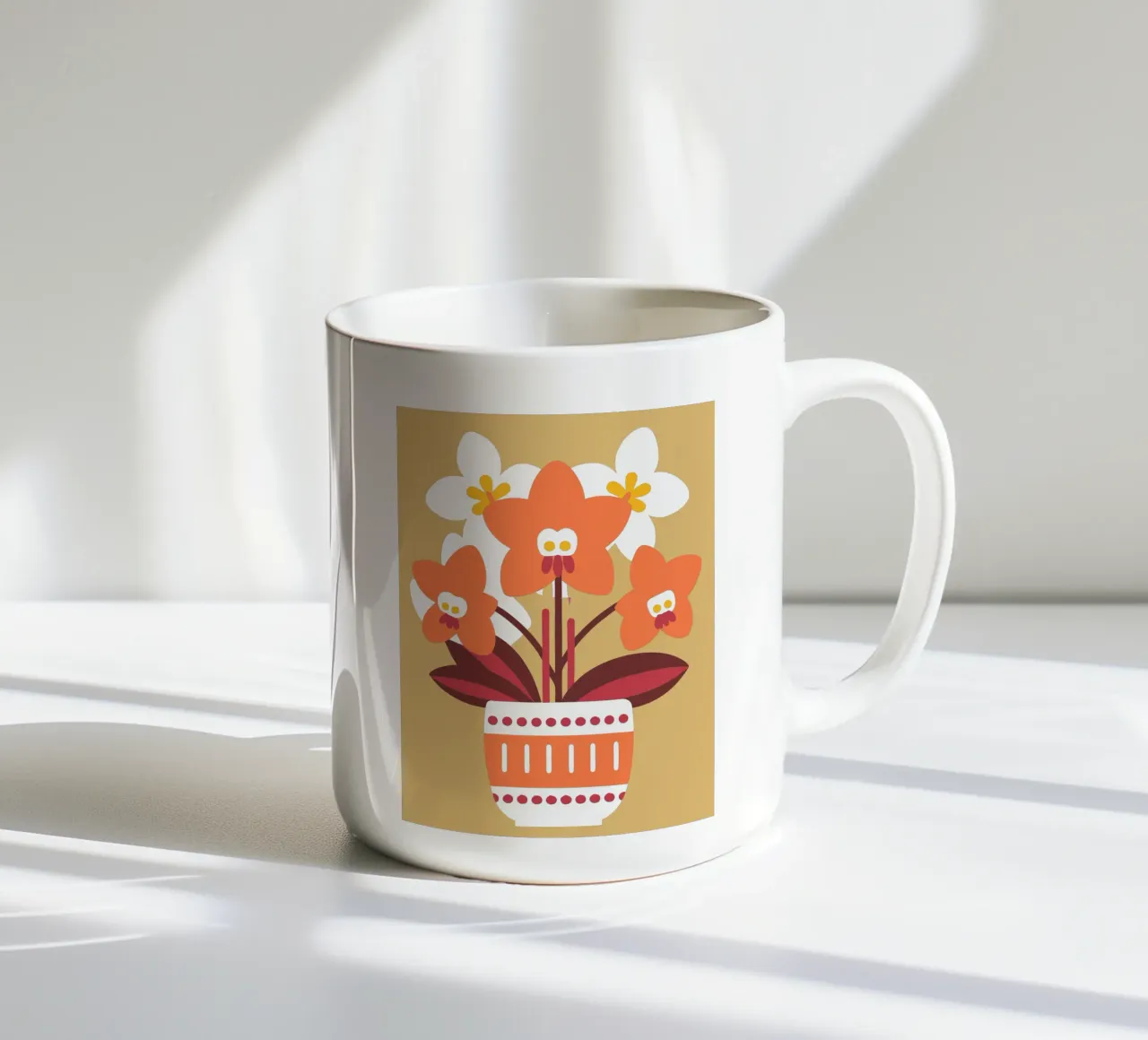 Orchidea in vaso tazza in ceramica da FLOWER PLACE SHOP