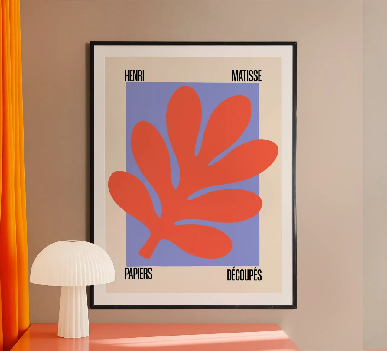 Poesie in Korallenform Poster mit Holzrahmen von SMPLE