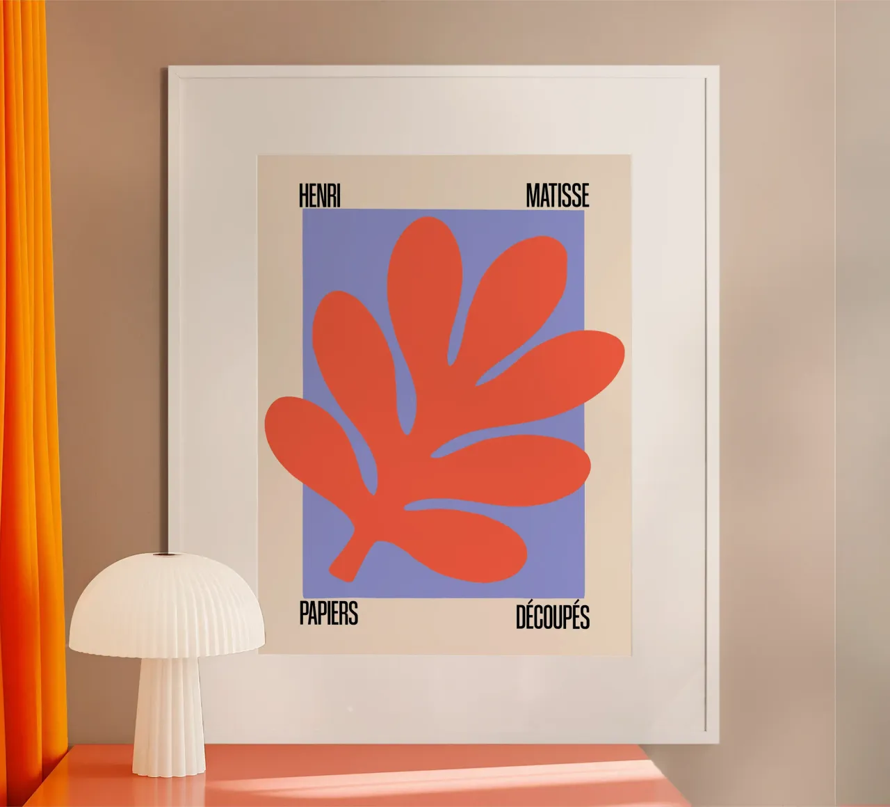 Poesie in Korallenform Poster mit Holzrahmen von SMPLE