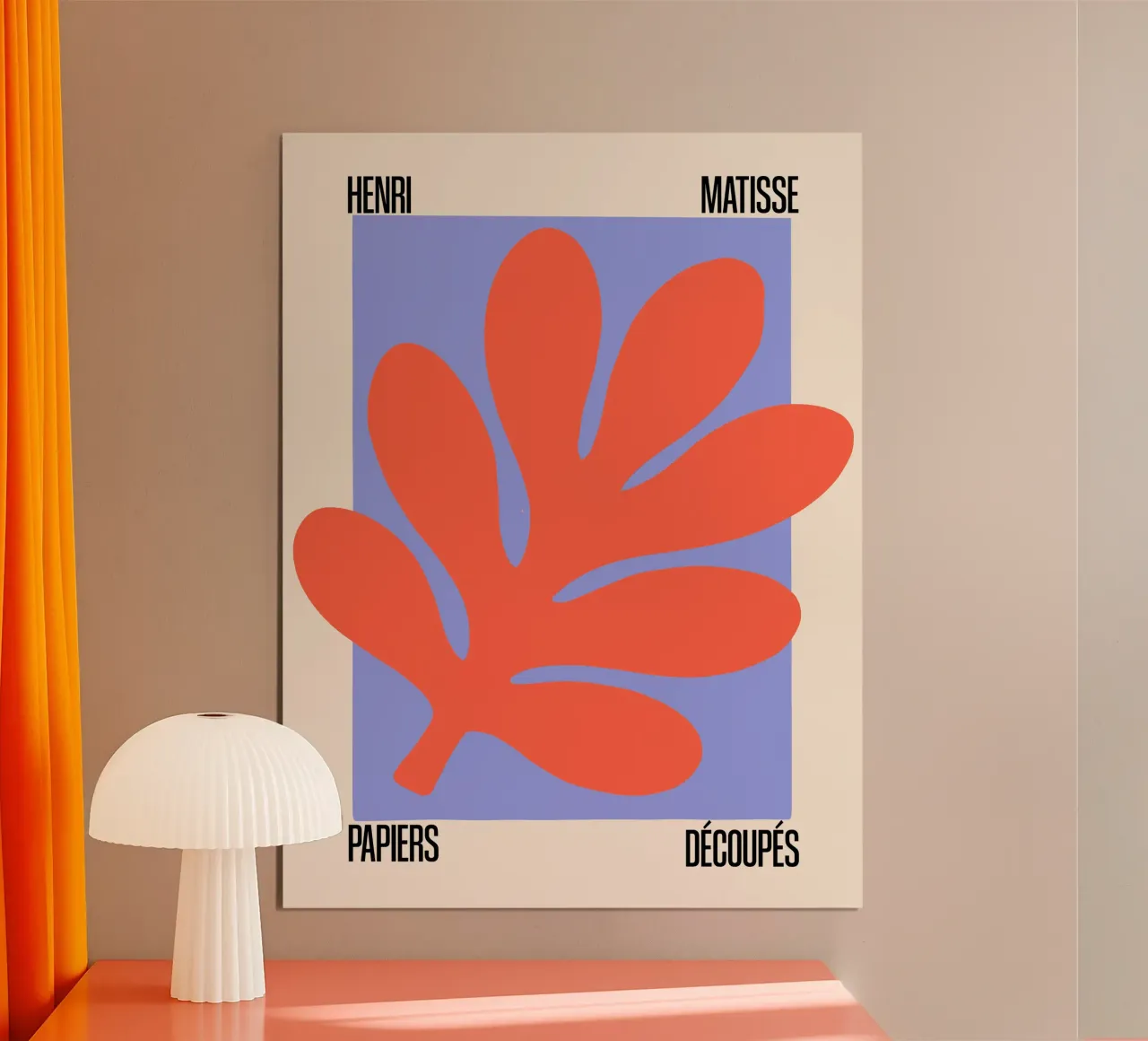 Poesie in Korallenform Poster mit Holzrahmen von SMPLE