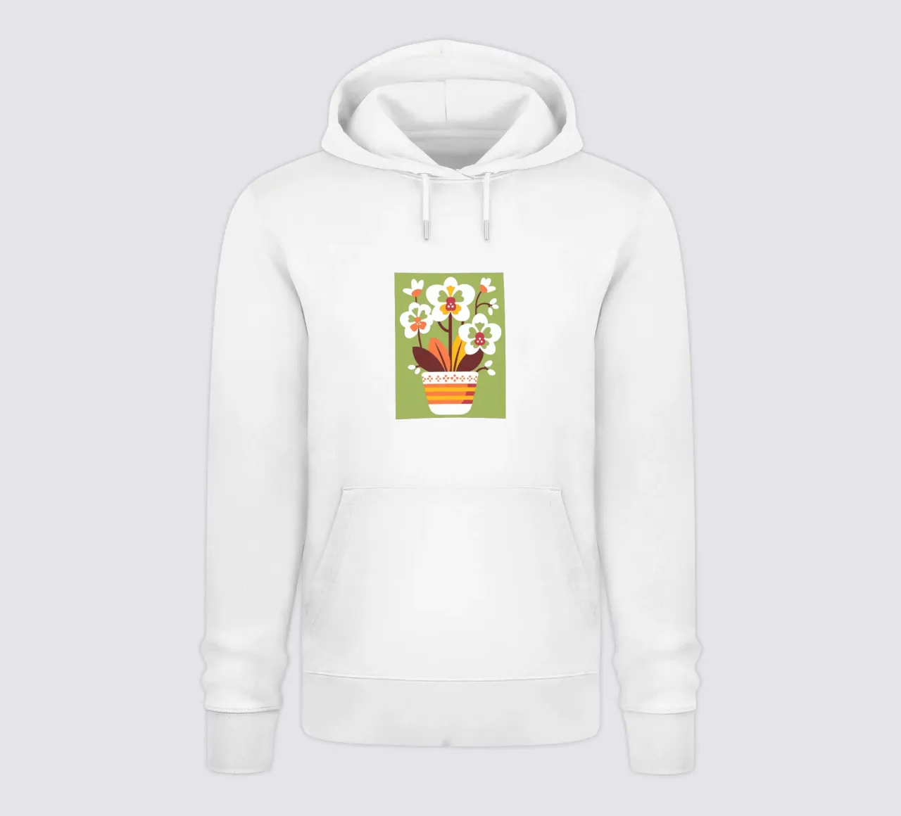 Orchidea in vaso felpa con cappuccio da FLOWER PLACE SHOP