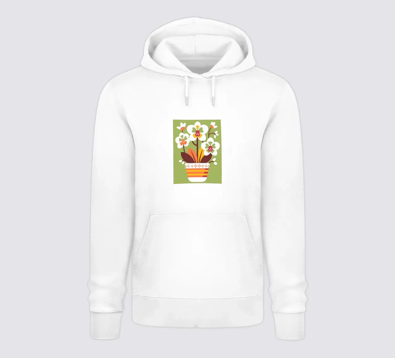 Orchidea in vaso felpa con cappuccio da FLOWER PLACE SHOP