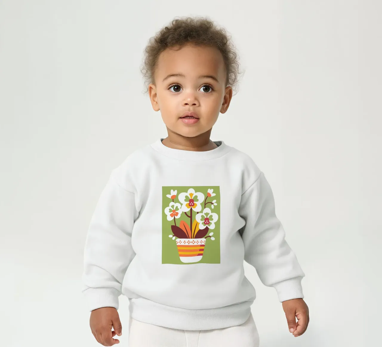 Orchidea in vaso felpa neonato da FLOWER PLACE SHOP