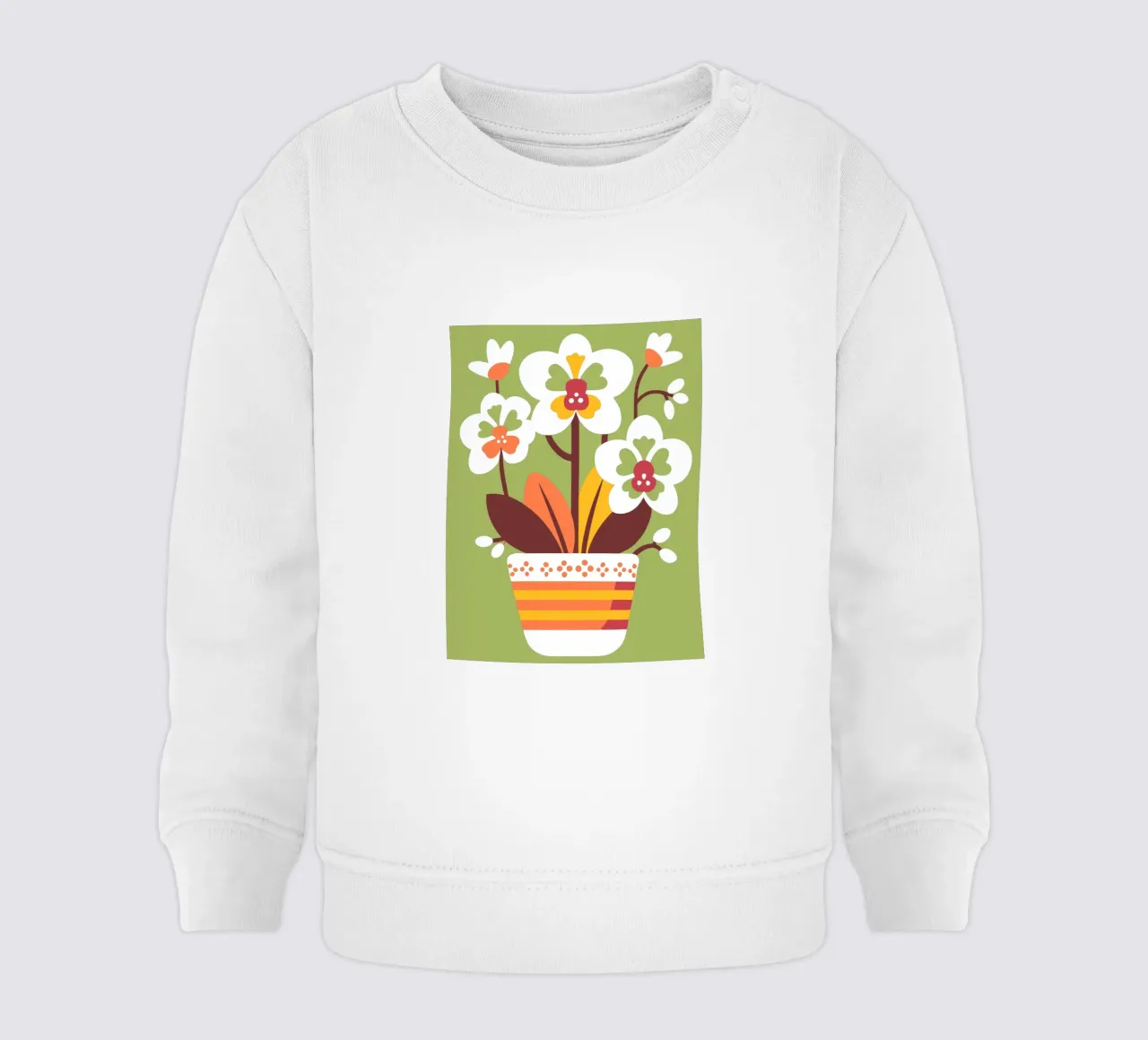 Orchidea in vaso felpa neonato da FLOWER PLACE SHOP