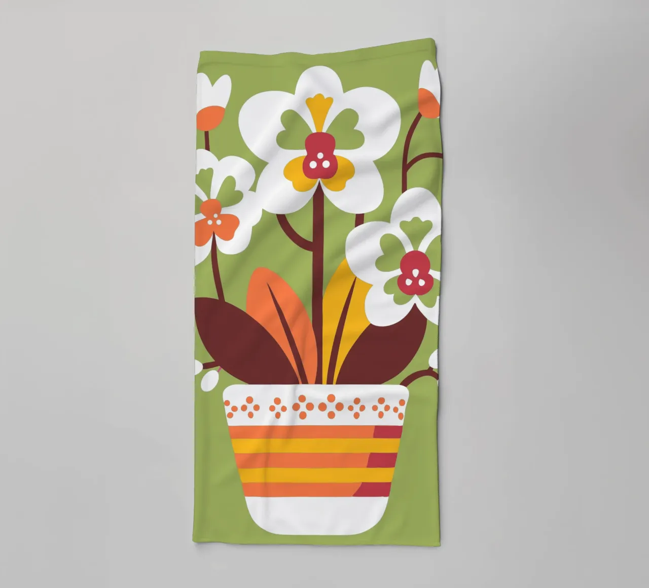 Orchidea in vaso asciugamano da bagno da FLOWER PLACE SHOP