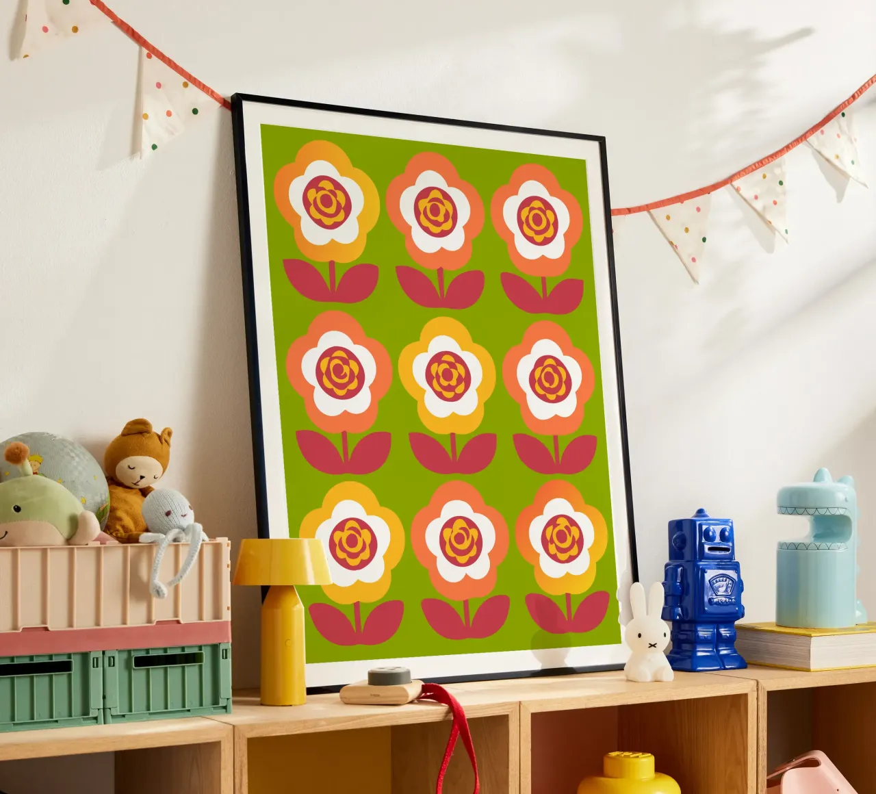 Fiore di rosa Pettern poster da FLOWER PLACE SHOP