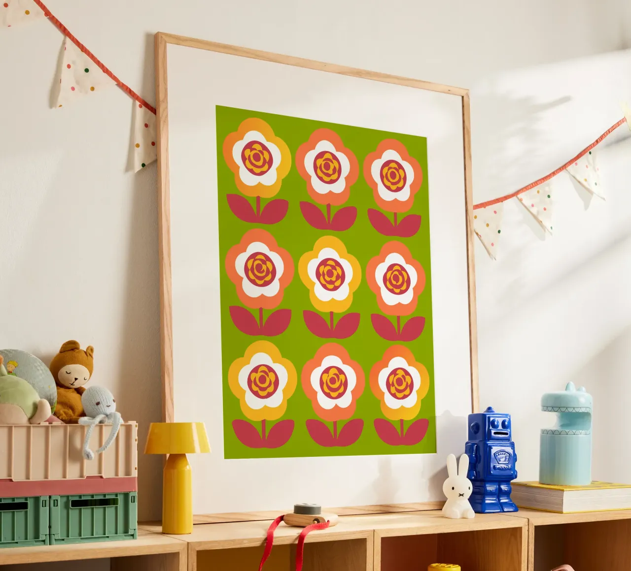 Fiore di rosa Pettern poster da FLOWER PLACE SHOP