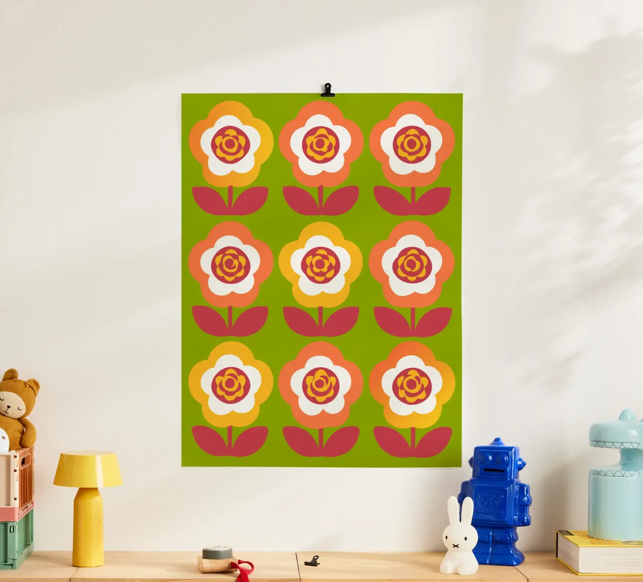 Fiore di rosa Pettern poster da FLOWER PLACE SHOP