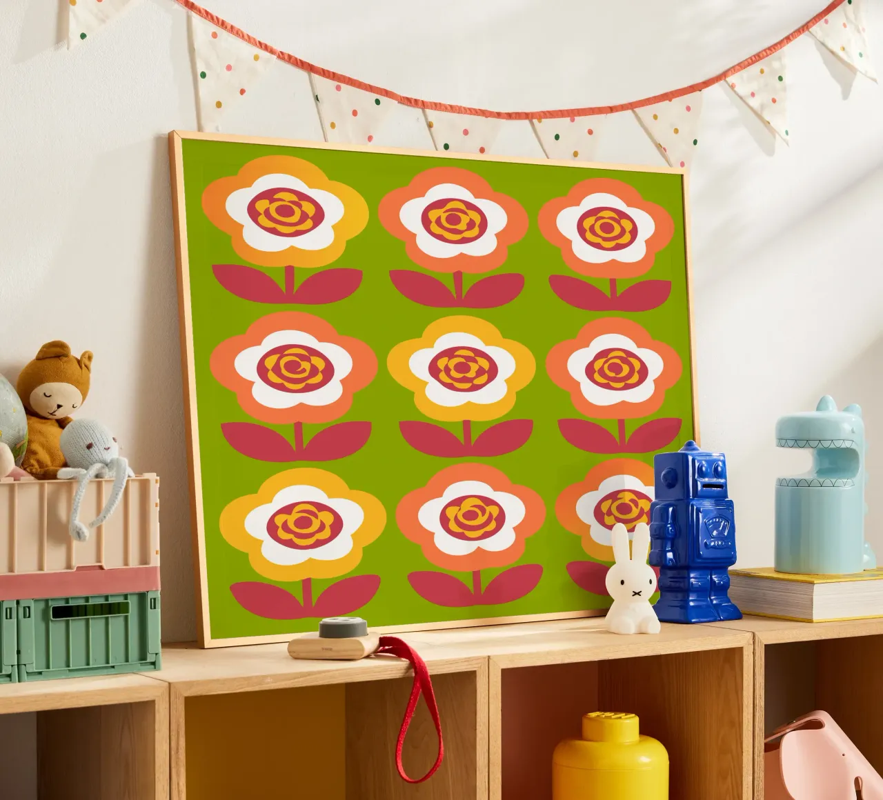 Fiore di rosa Pettern poster da FLOWER PLACE SHOP