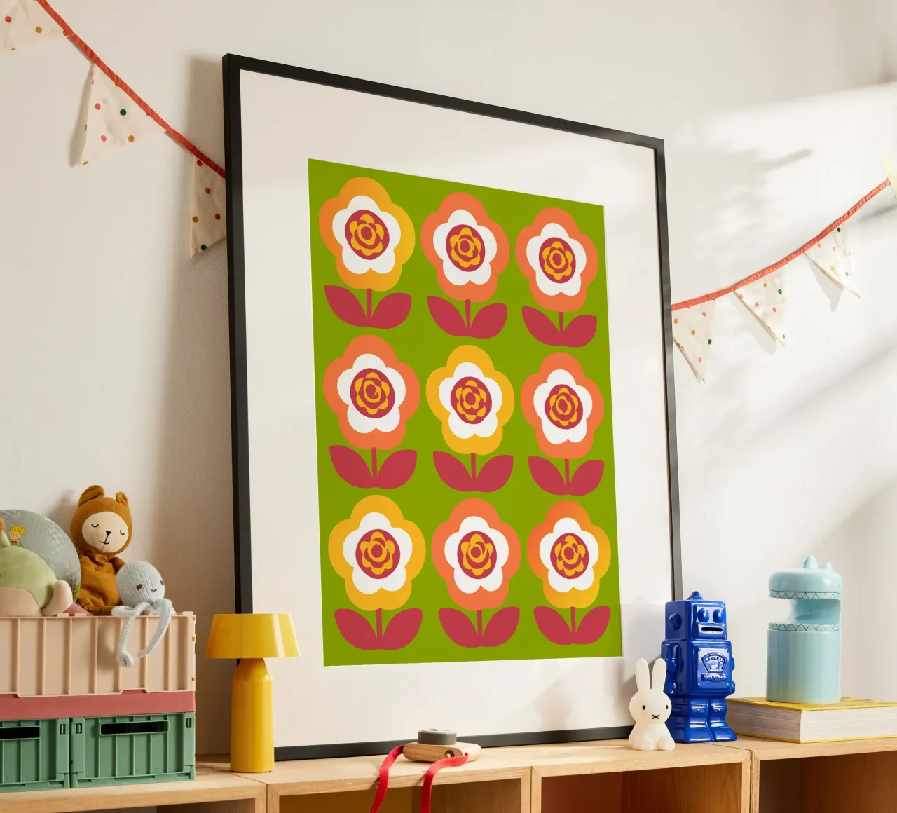 Fiore di rosa Pettern poster da FLOWER PLACE SHOP