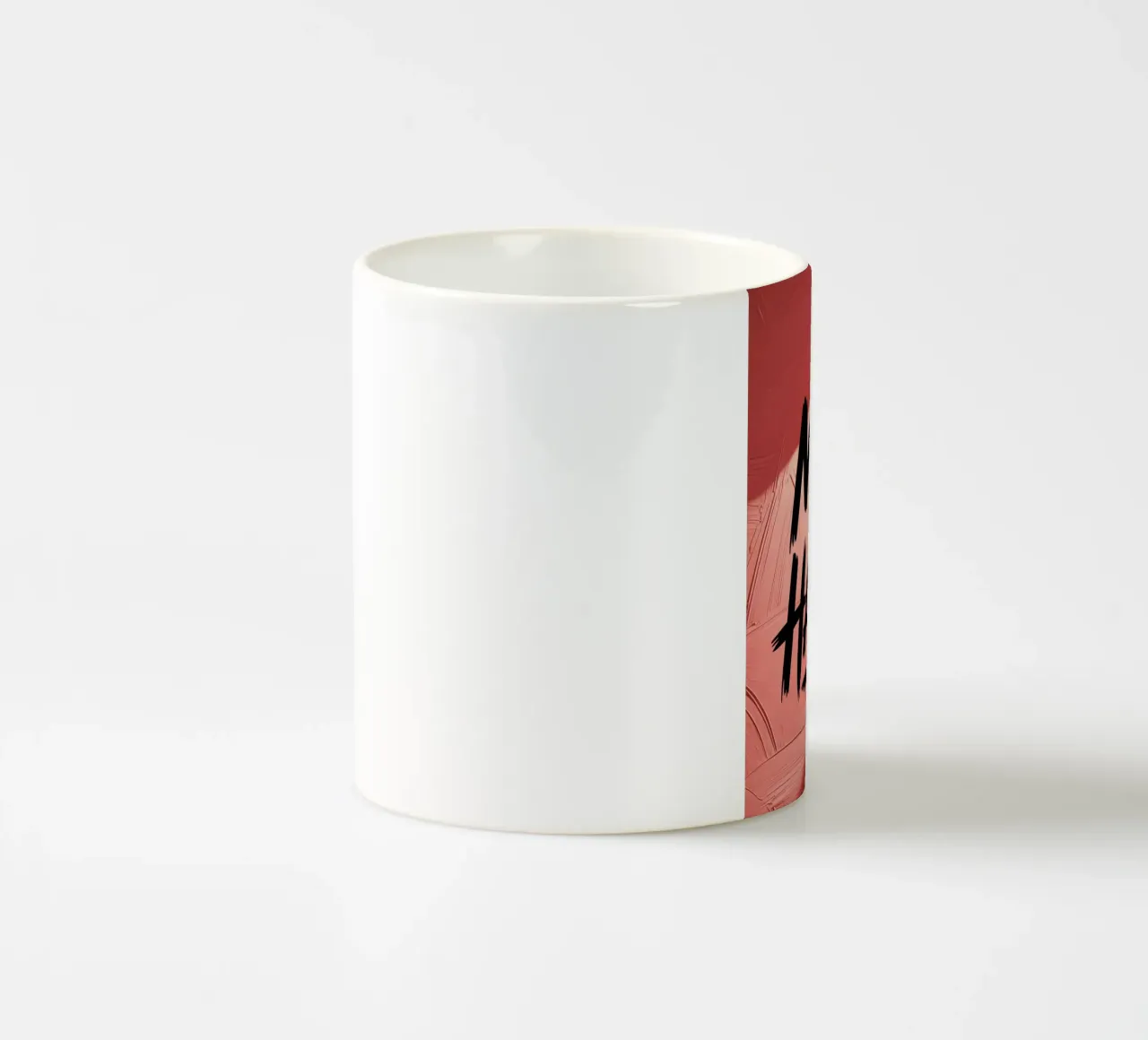 Make It Happen - Poster motivazionale rosso testurizzato tazza in ceramica da logic