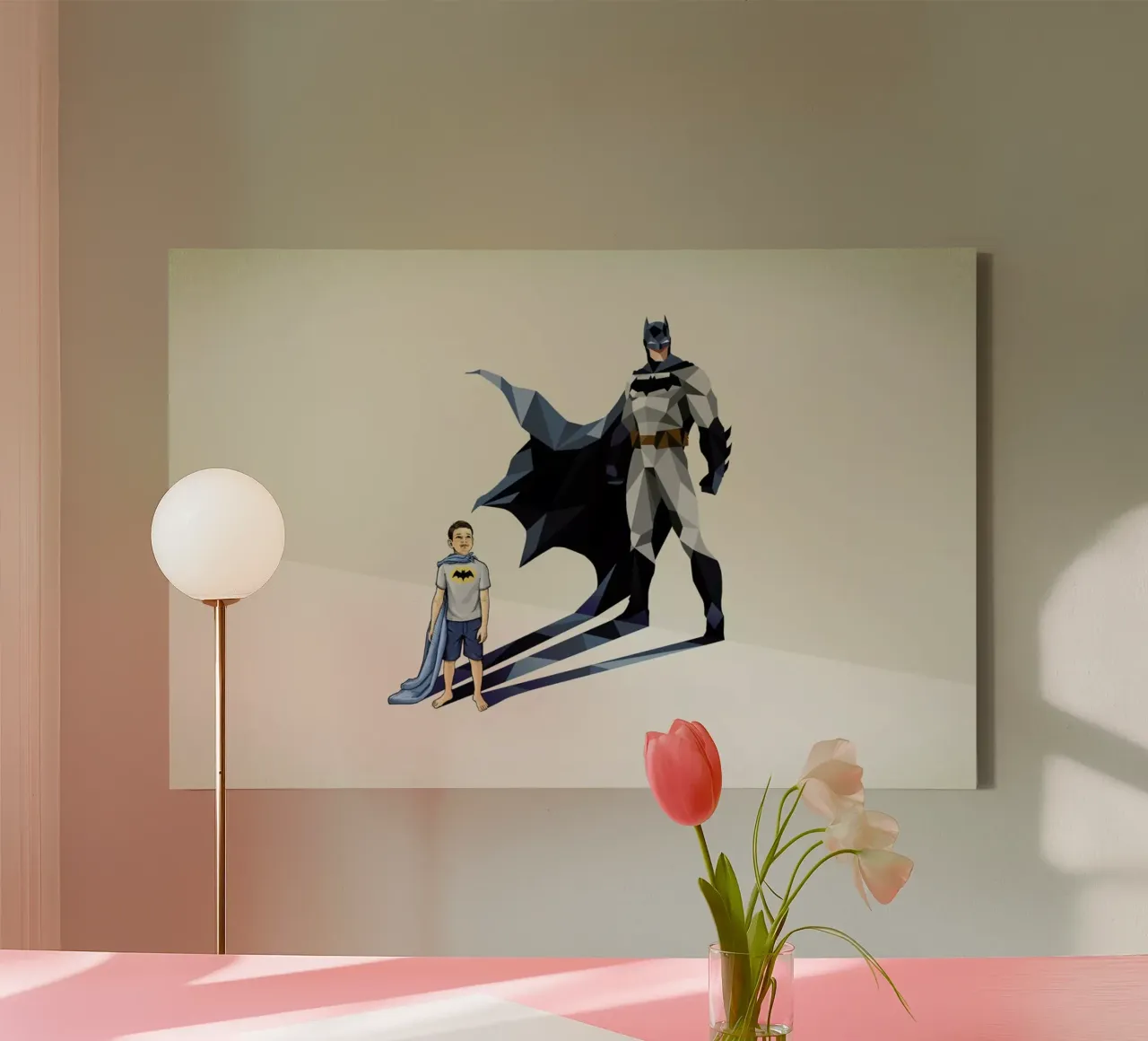 Super Shadows Dark Knight tela con Cornice a cassetta da Jason Ratliff
