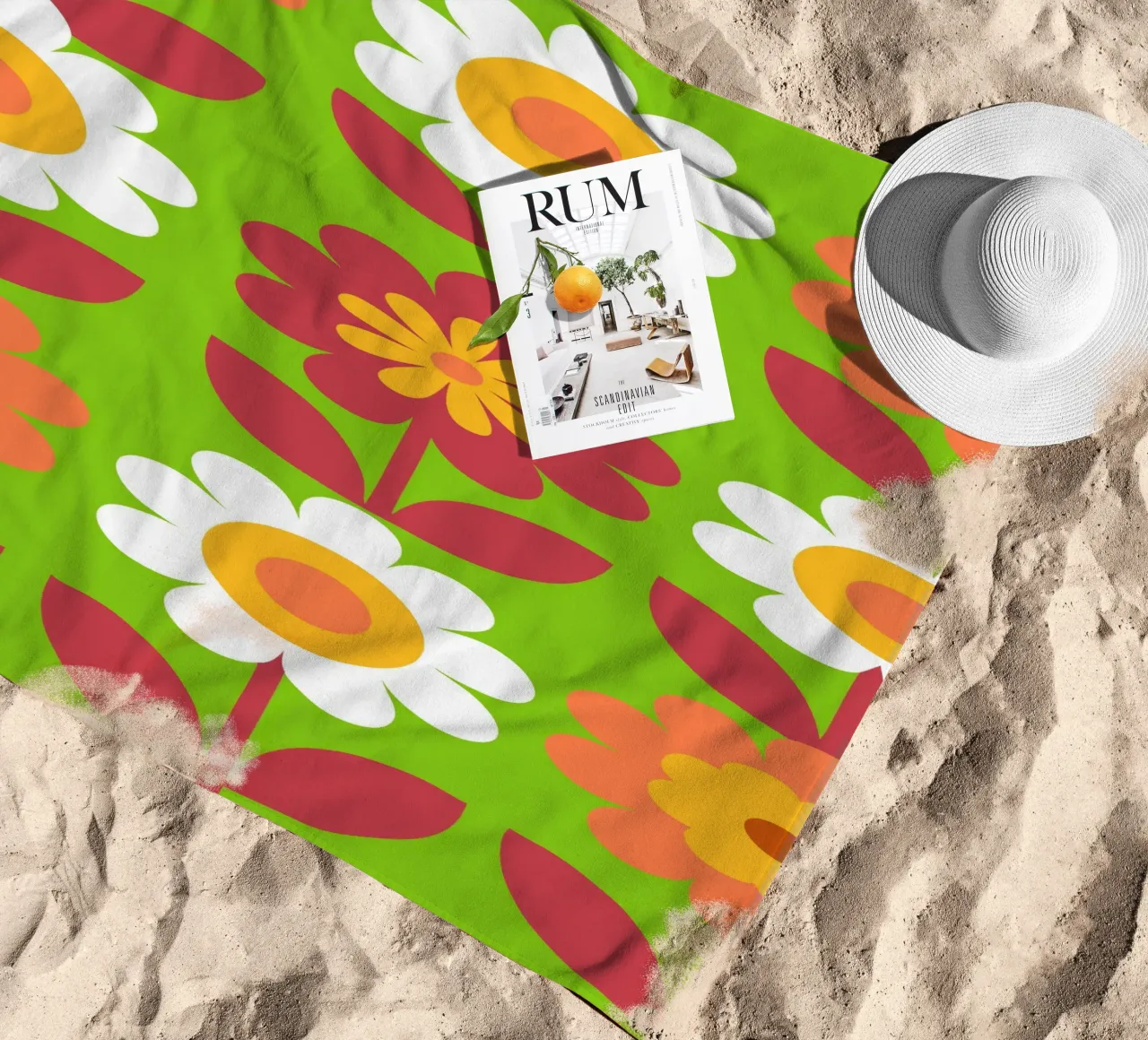 Fiore Pettern telo mare da FLOWER PLACE SHOP