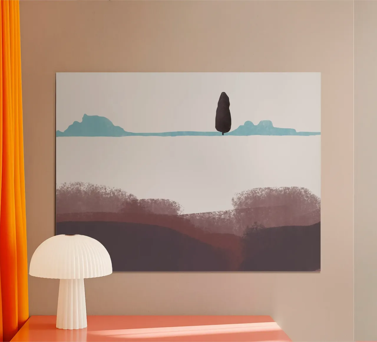 Visita de nuevo al lago de los espejos poster con marco de plástico de Little Dean