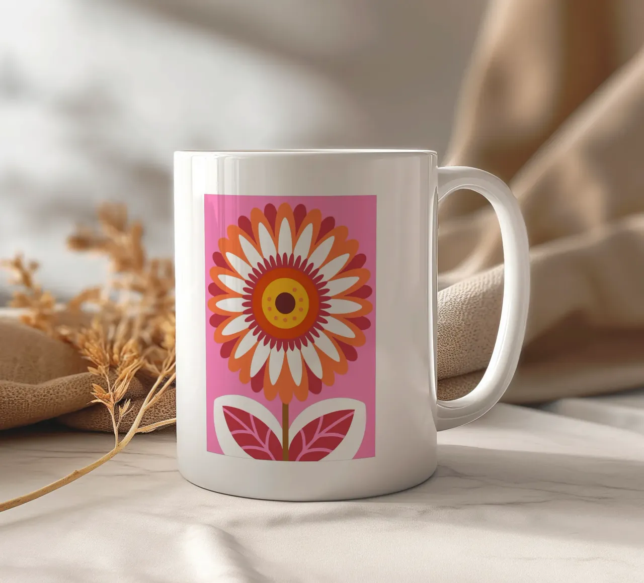 Girasoli in vaso tazza in ceramica da FLOWER PLACE SHOP