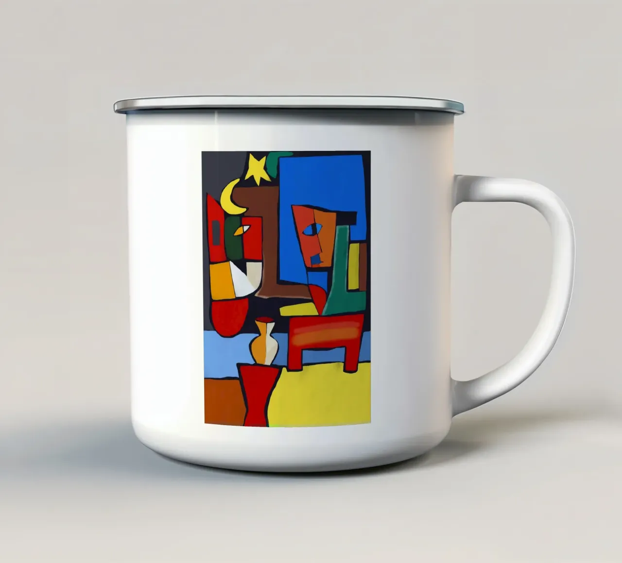 Bohemian interior enamel mug by Little Dean