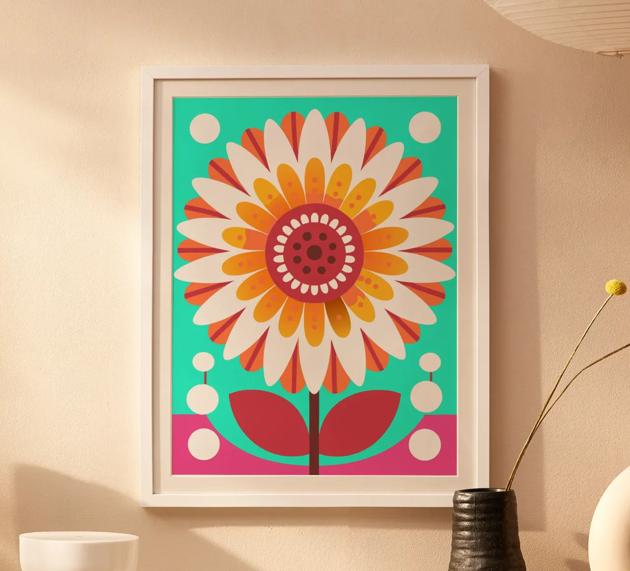 Sonnenblumen in einer Vase Hahnemühle von FLOWER PLACE SHOP