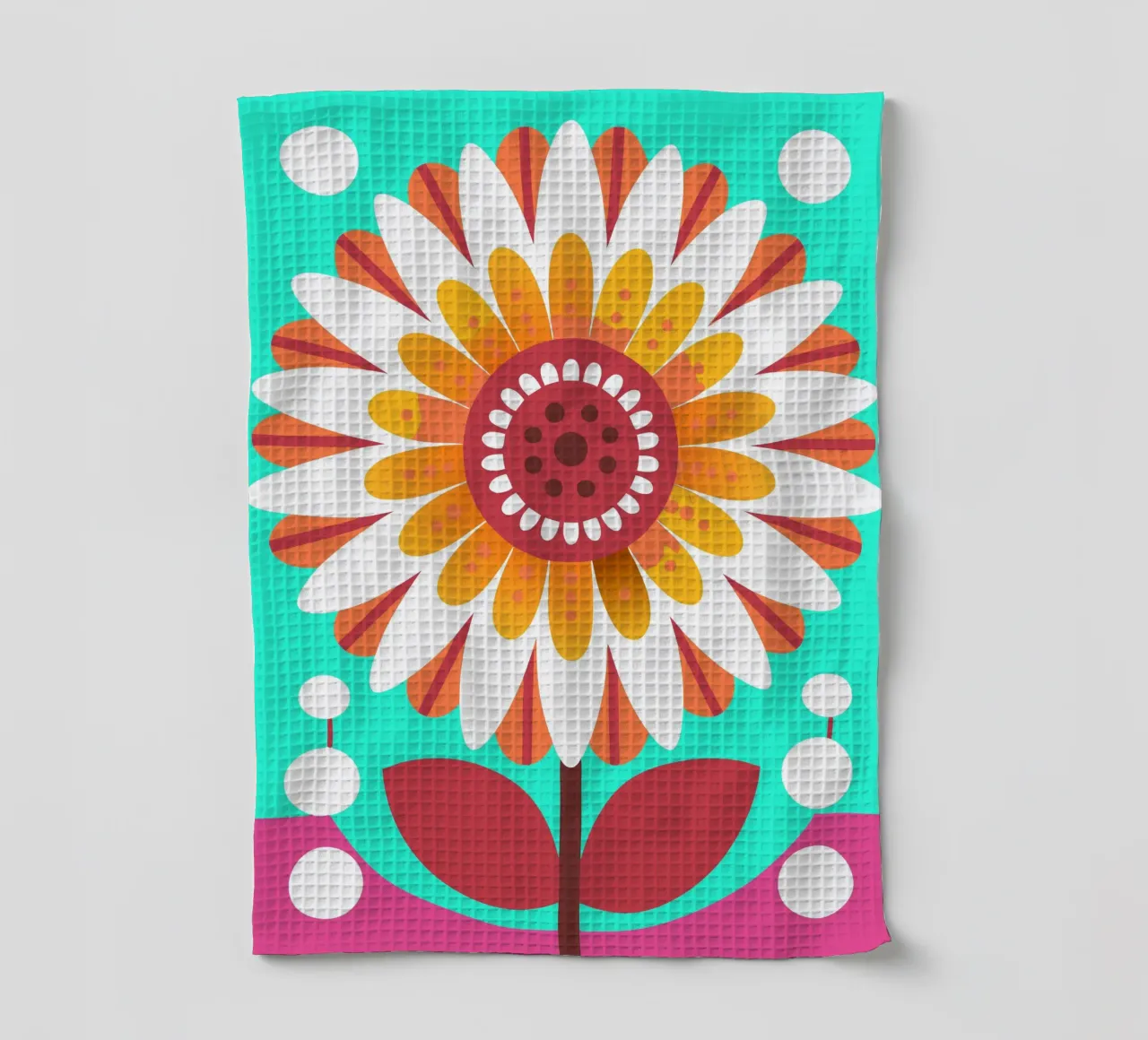 Tournesols dans un vase torchon de FLOWER PLACE SHOP