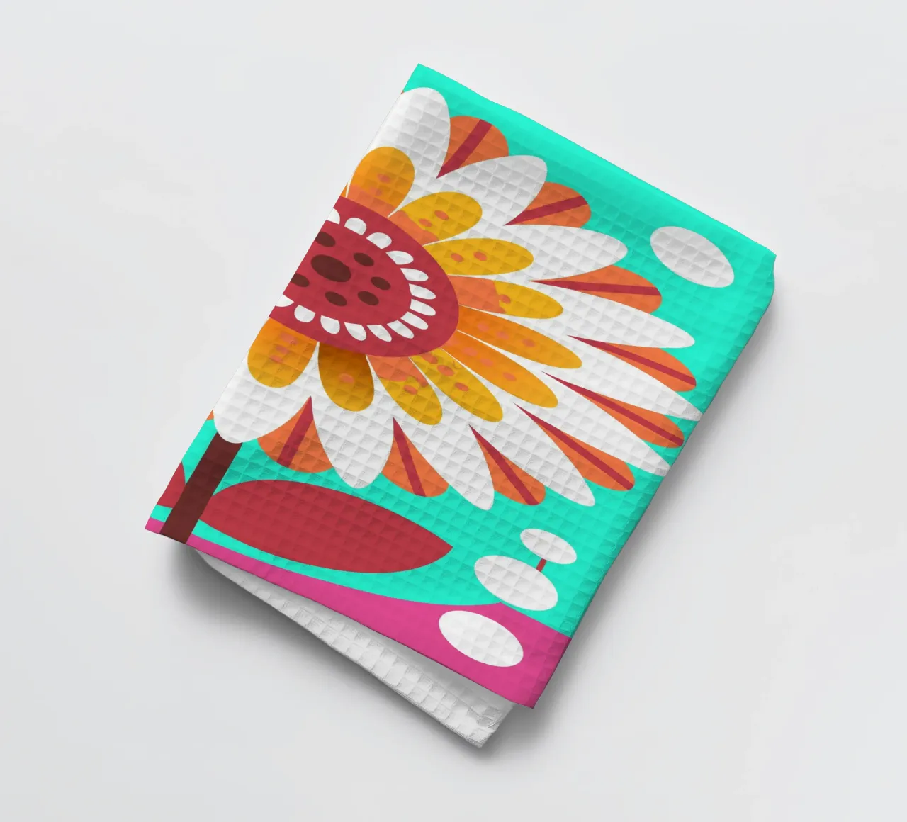 Tournesols dans un vase torchon de FLOWER PLACE SHOP