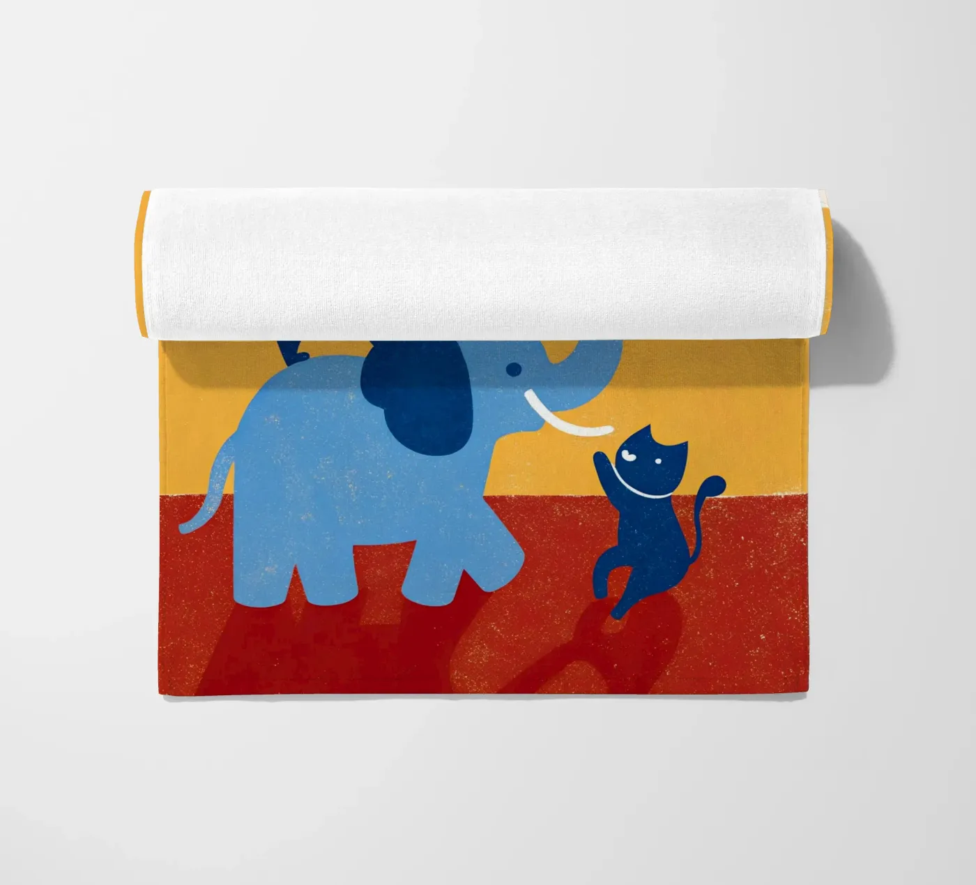 Elefante e gatto telo mare da THE LATEST SHOP