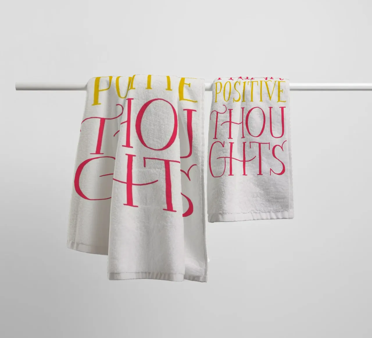 Think positive thoughts towel by Pure