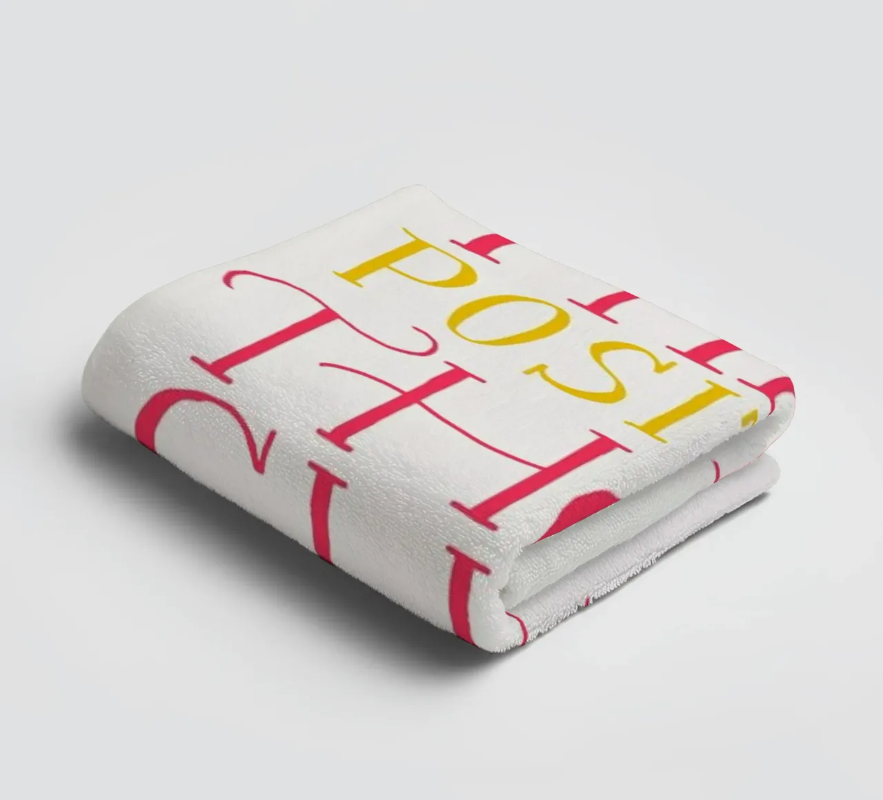 Think positive thoughts towel by Pure