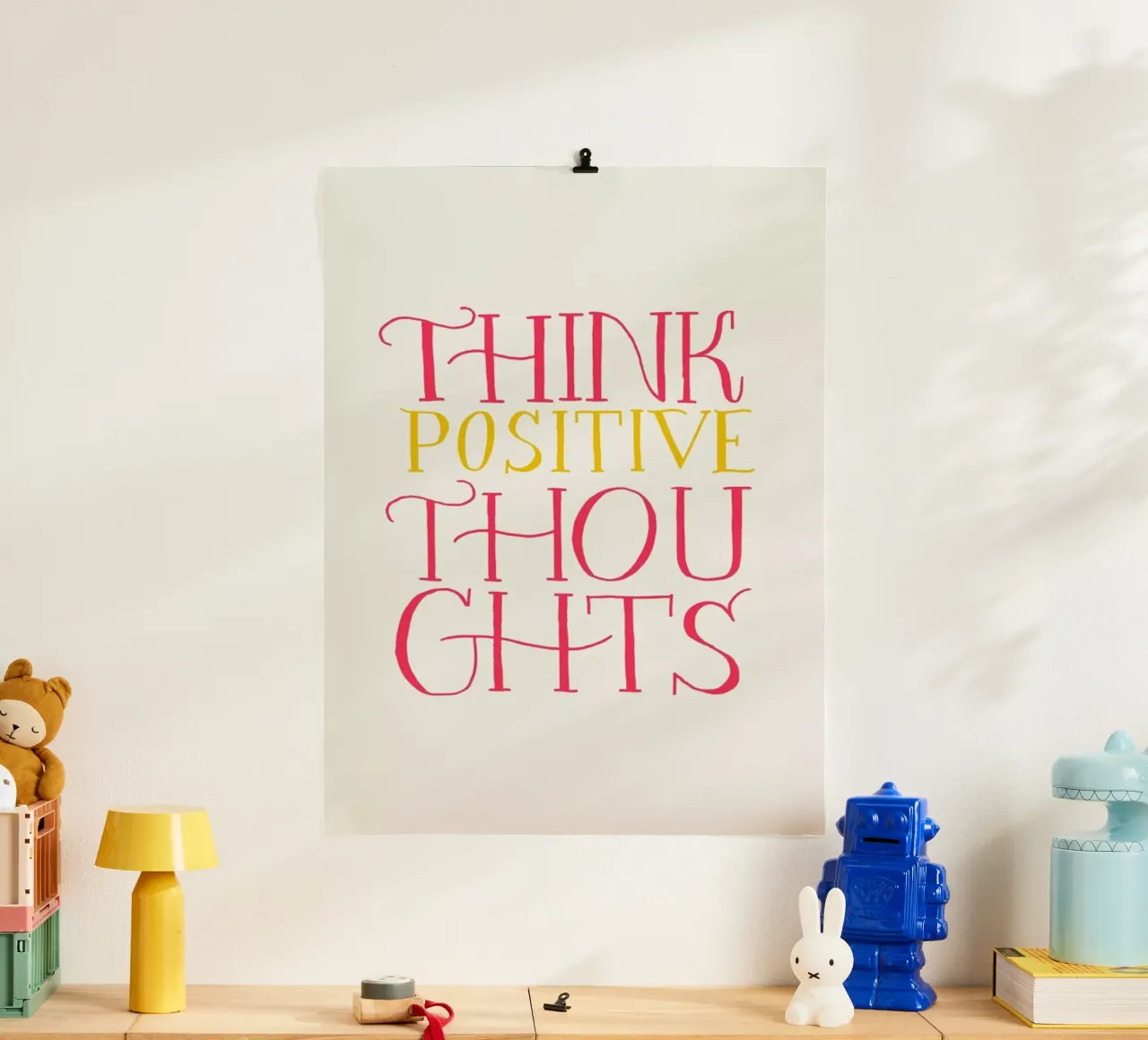 Think positive thoughts carta hahnemühle da Pure