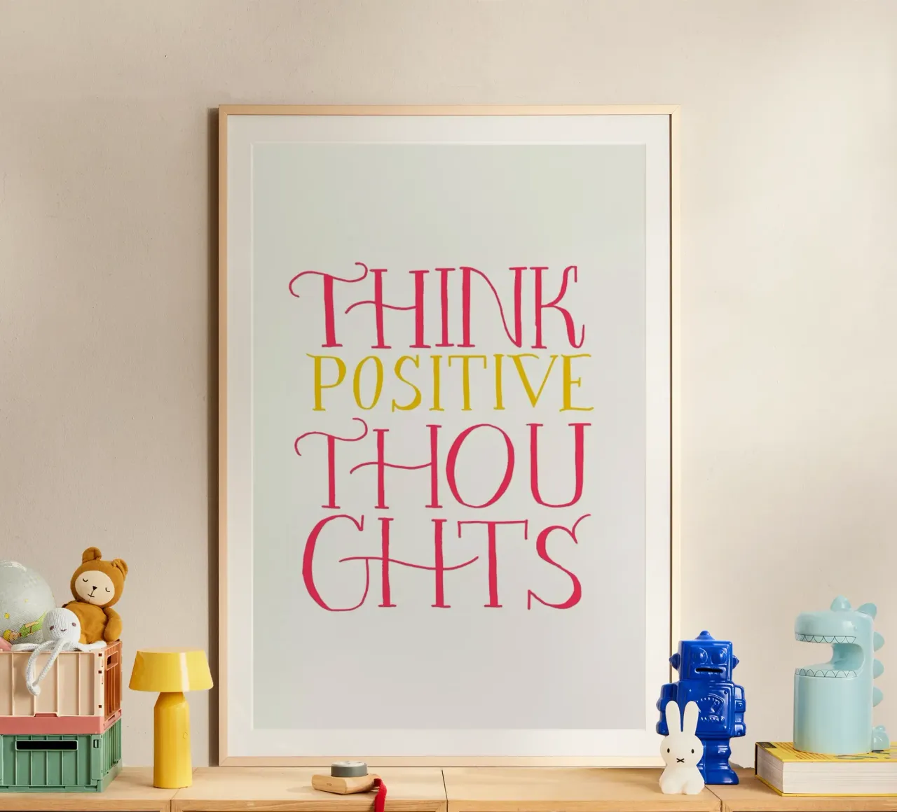 Think positive thoughts carta hahnemühle da Pure