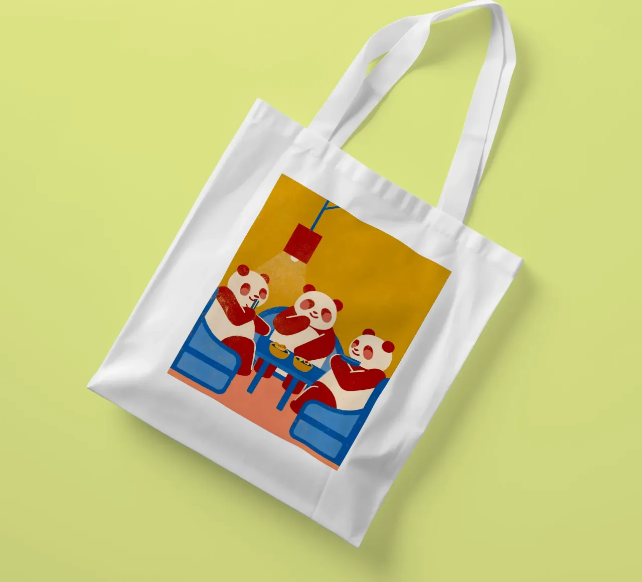 Panda sitzend entspannen Jutebeutel von THE LATEST SHOP