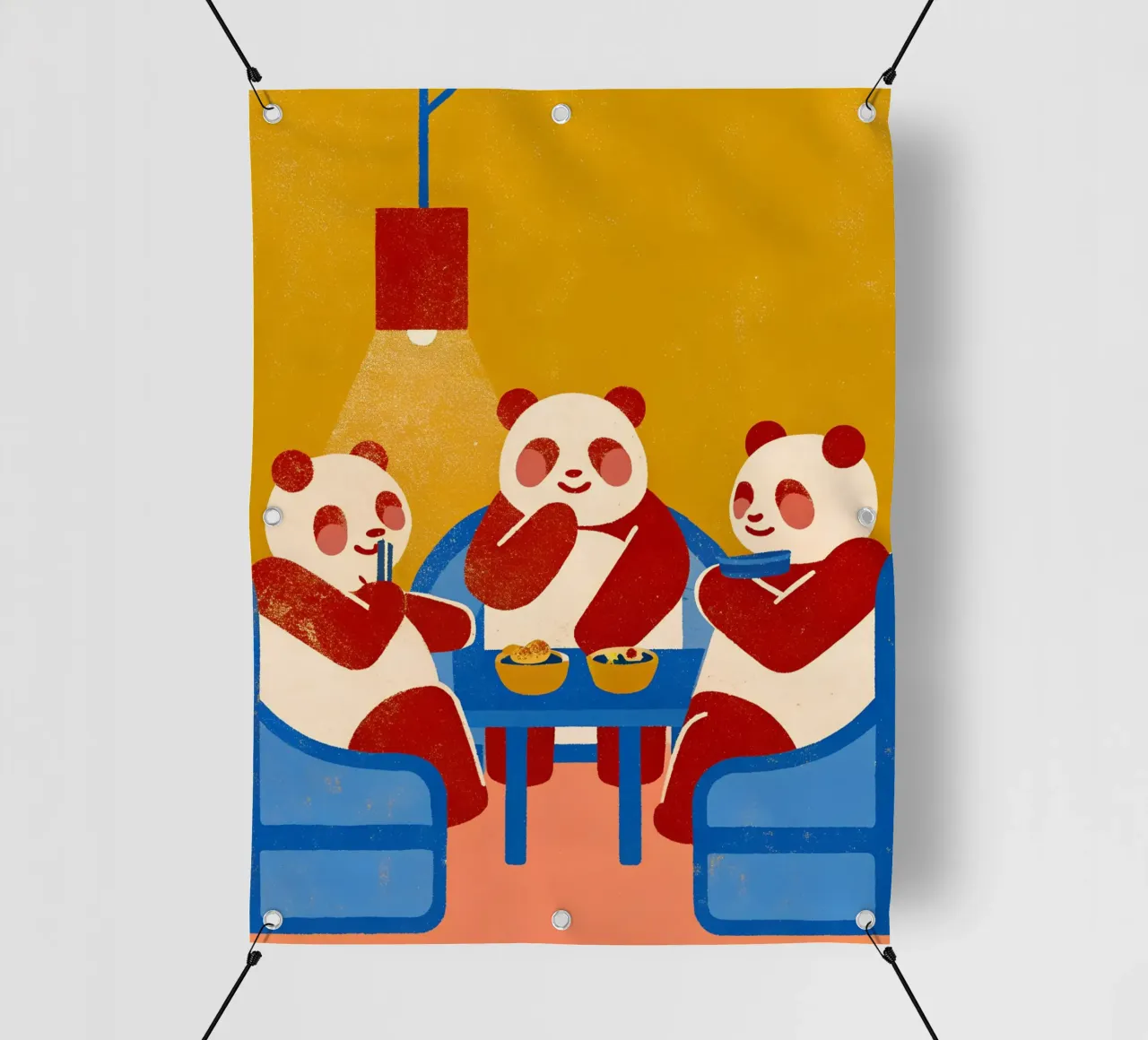 Panda seduto e rilassato telo in pvc da THE LATEST SHOP