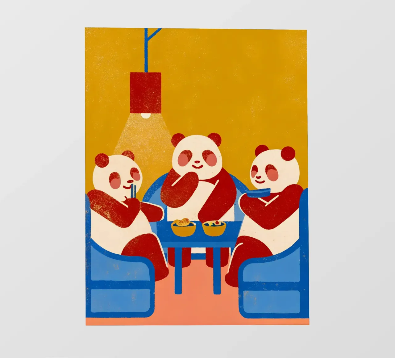 Panda seduto e rilassato telo in pvc da THE LATEST SHOP
