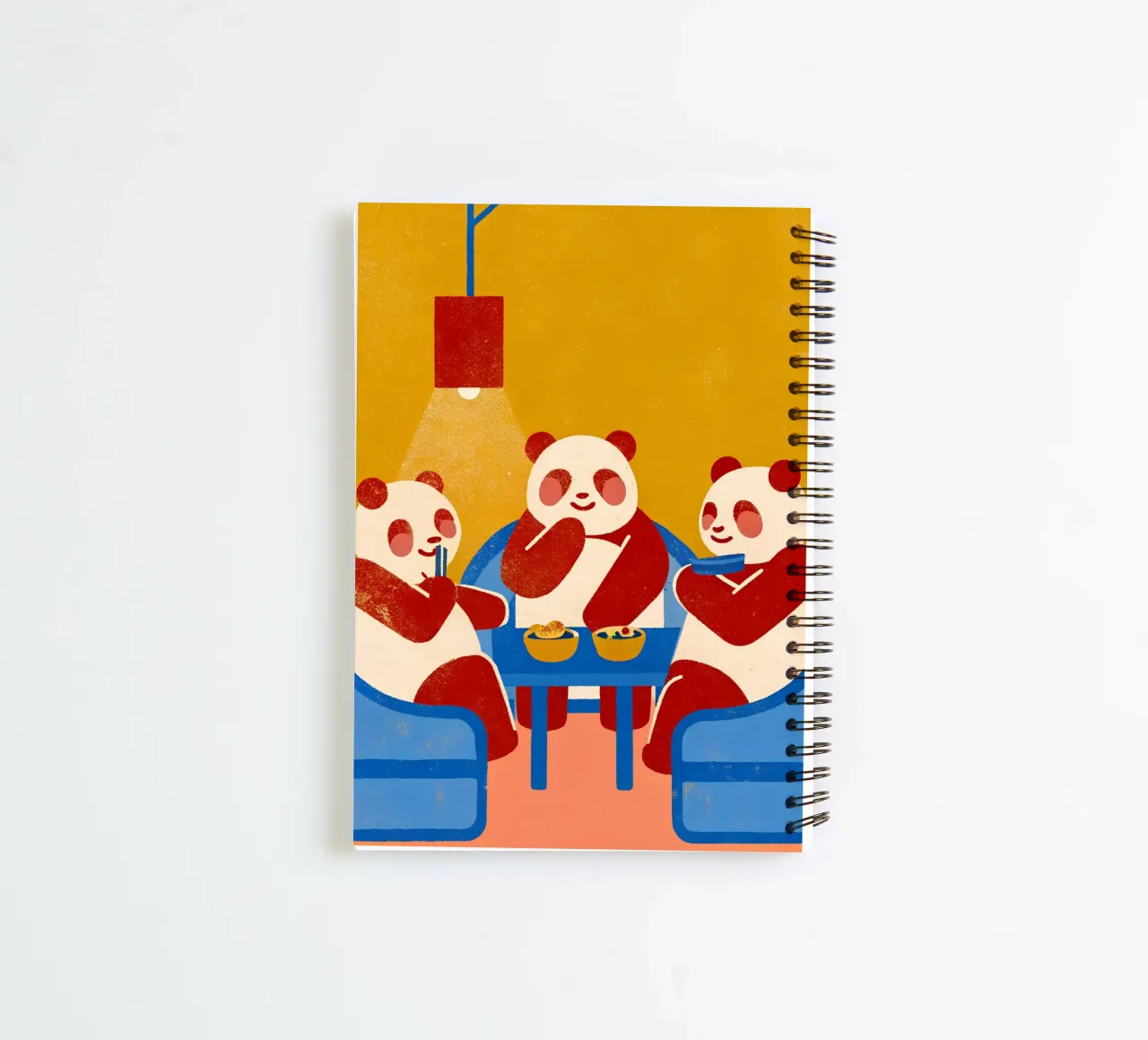 Panda Sitting Relaxing spiral notebook by THE LATEST SHOP