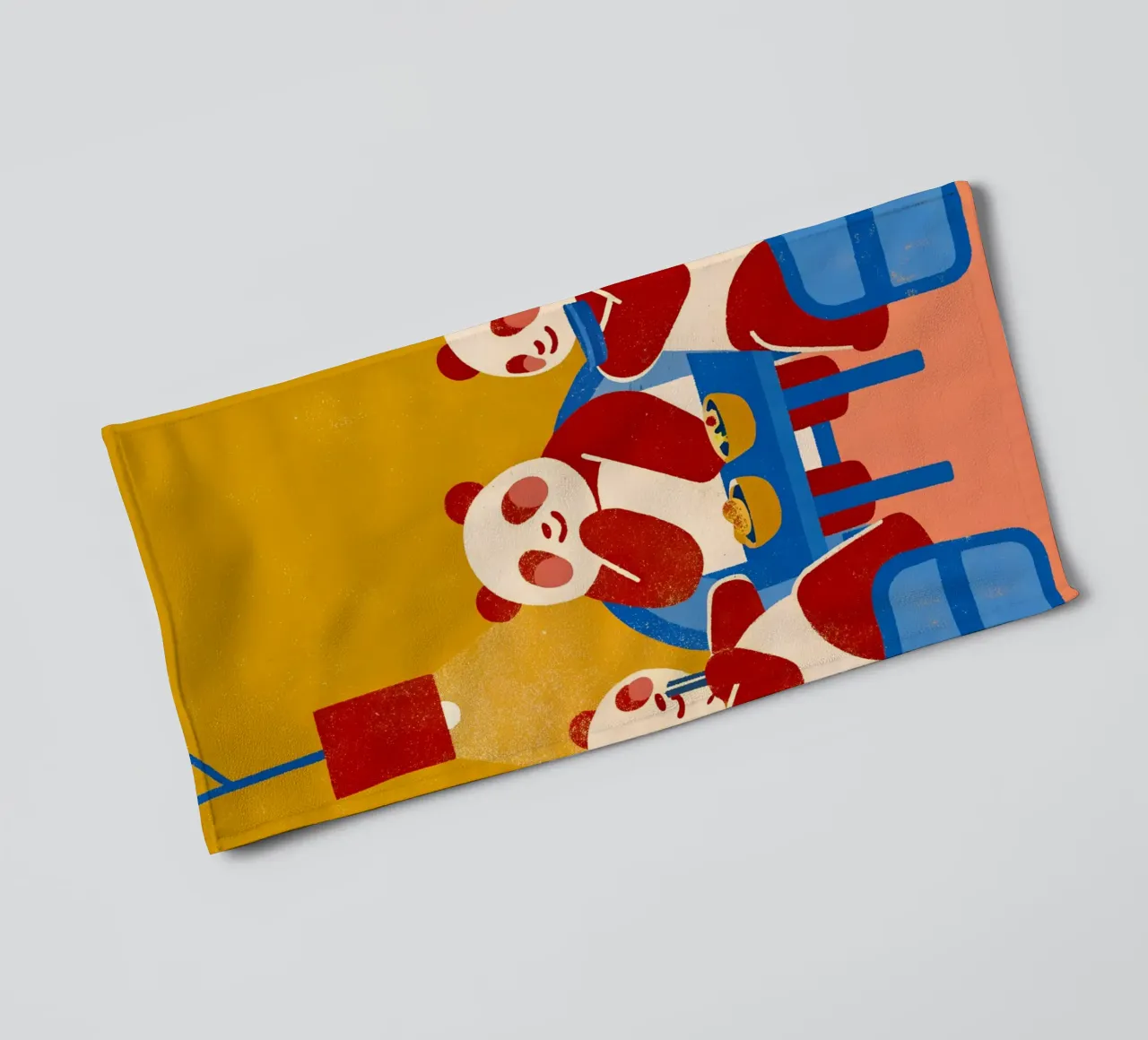 Panda Sitting Relaxing towel by THE LATEST SHOP