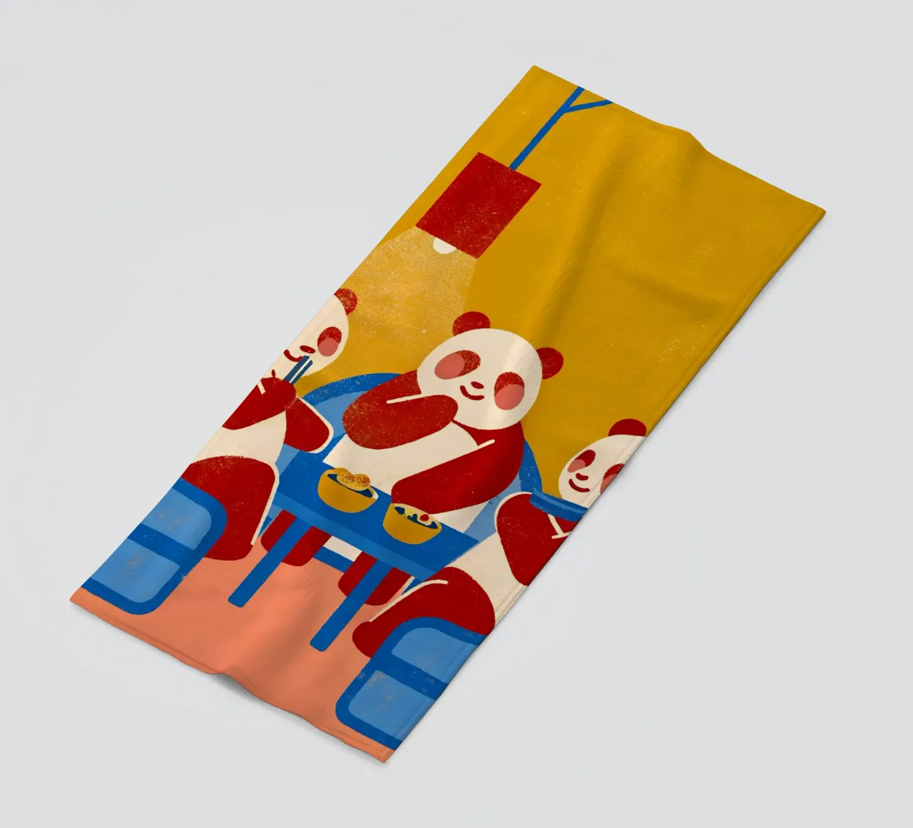 Panda Sitting Relaxing beach towel by THE LATEST SHOP
