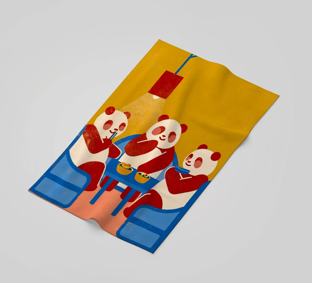 Panda Sitting Relaxing beach towel by THE LATEST SHOP