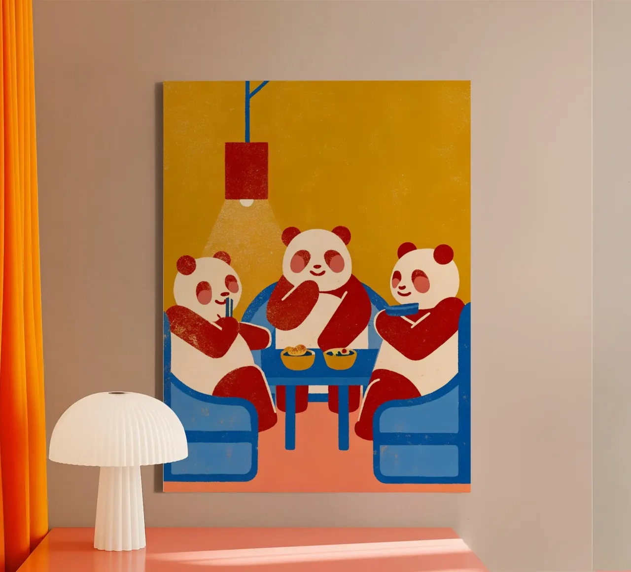 Panda Sitting Relaxing canvas by THE LATEST SHOP