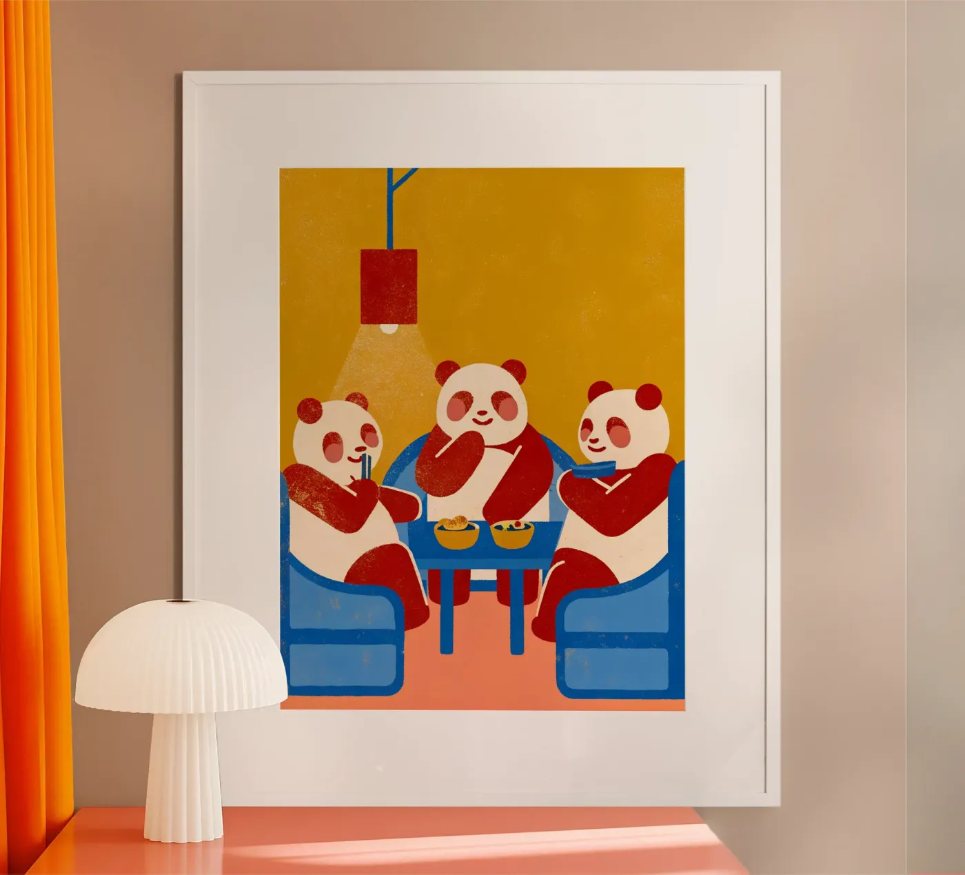 Panda seduto e rilassato poster da THE LATEST SHOP