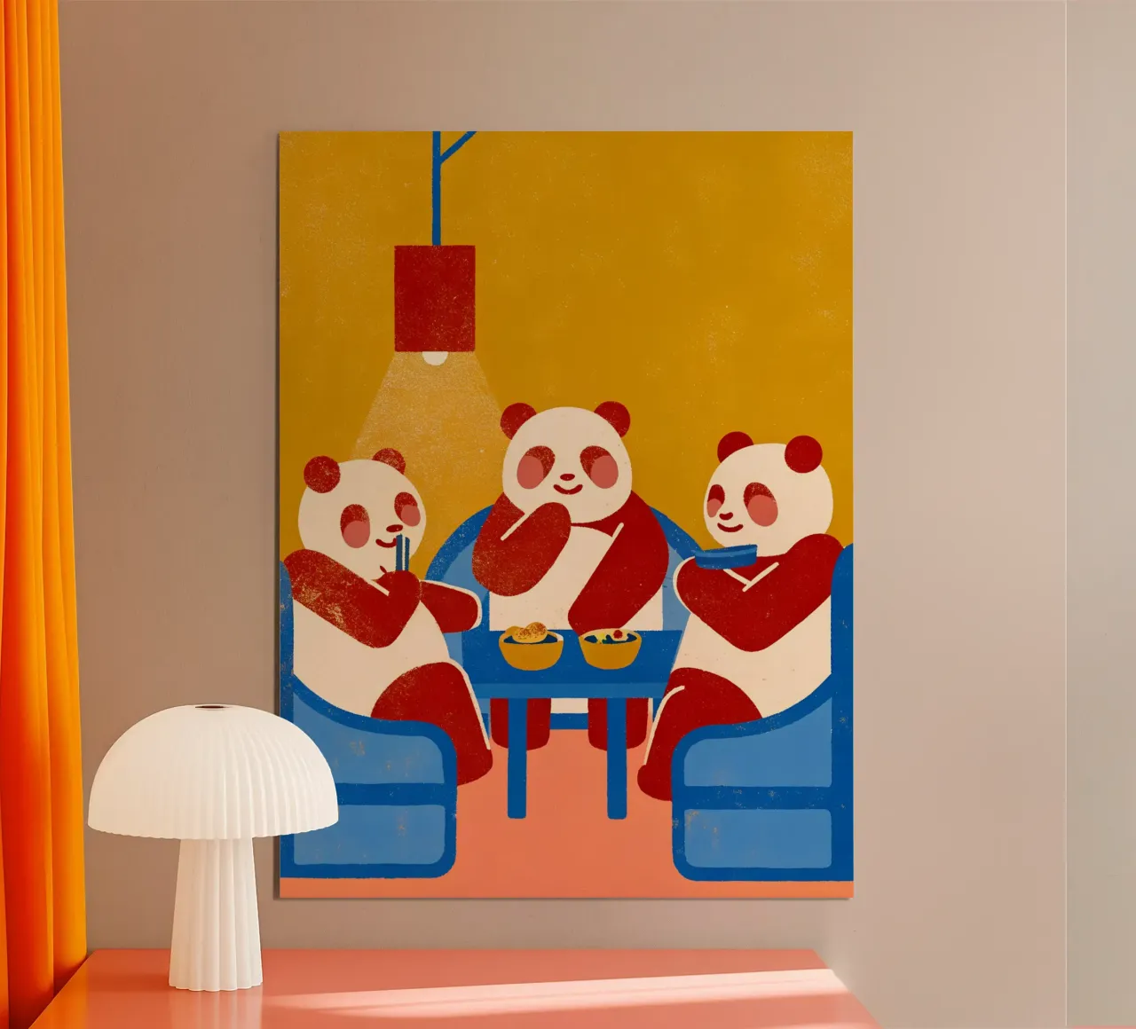 Panda seduto e rilassato carta hahnemühle da THE LATEST SHOP