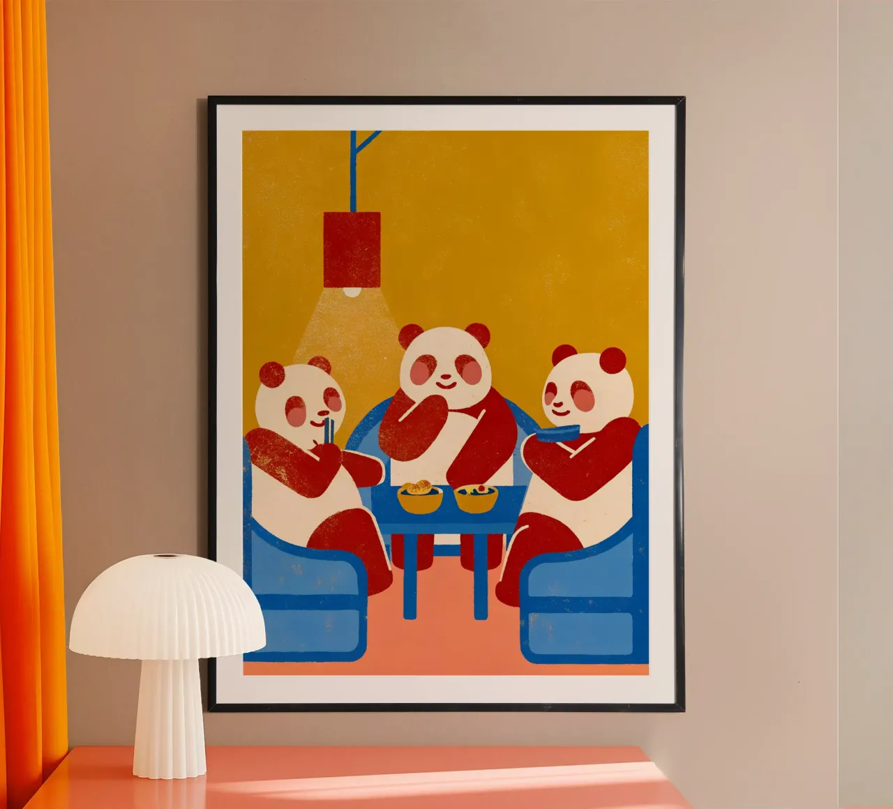 Panda seduto e rilassato carta hahnemühle da THE LATEST SHOP