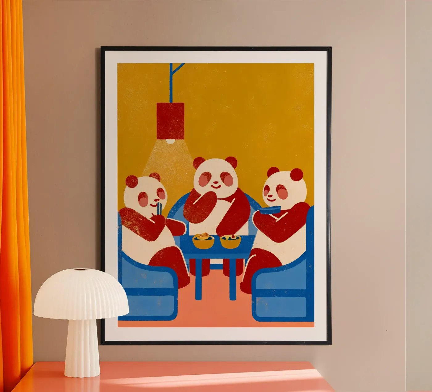 Panda seduto e rilassato poster da THE LATEST SHOP