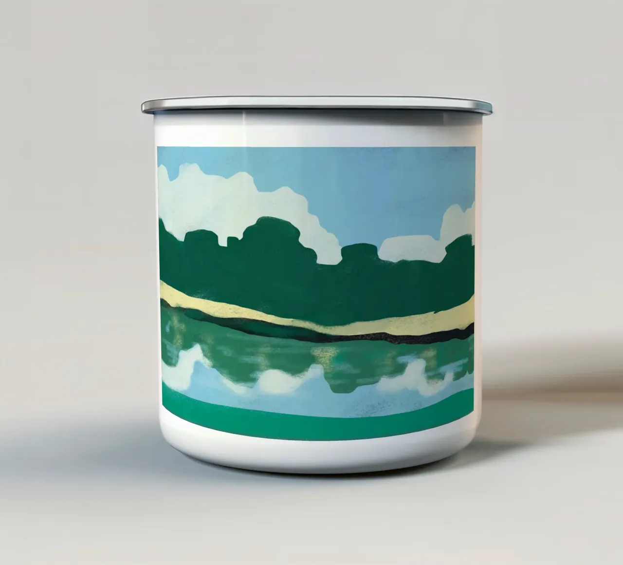 Riflessione estiva tazza in smalto da Little Dean