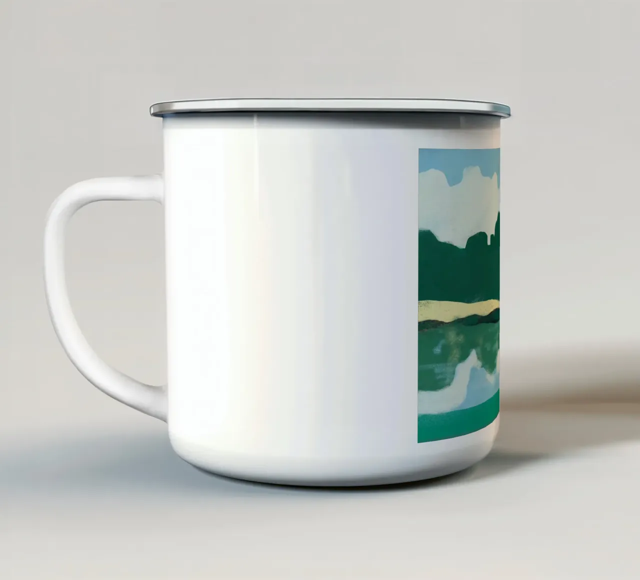 Riflessione estiva tazza in smalto da Little Dean