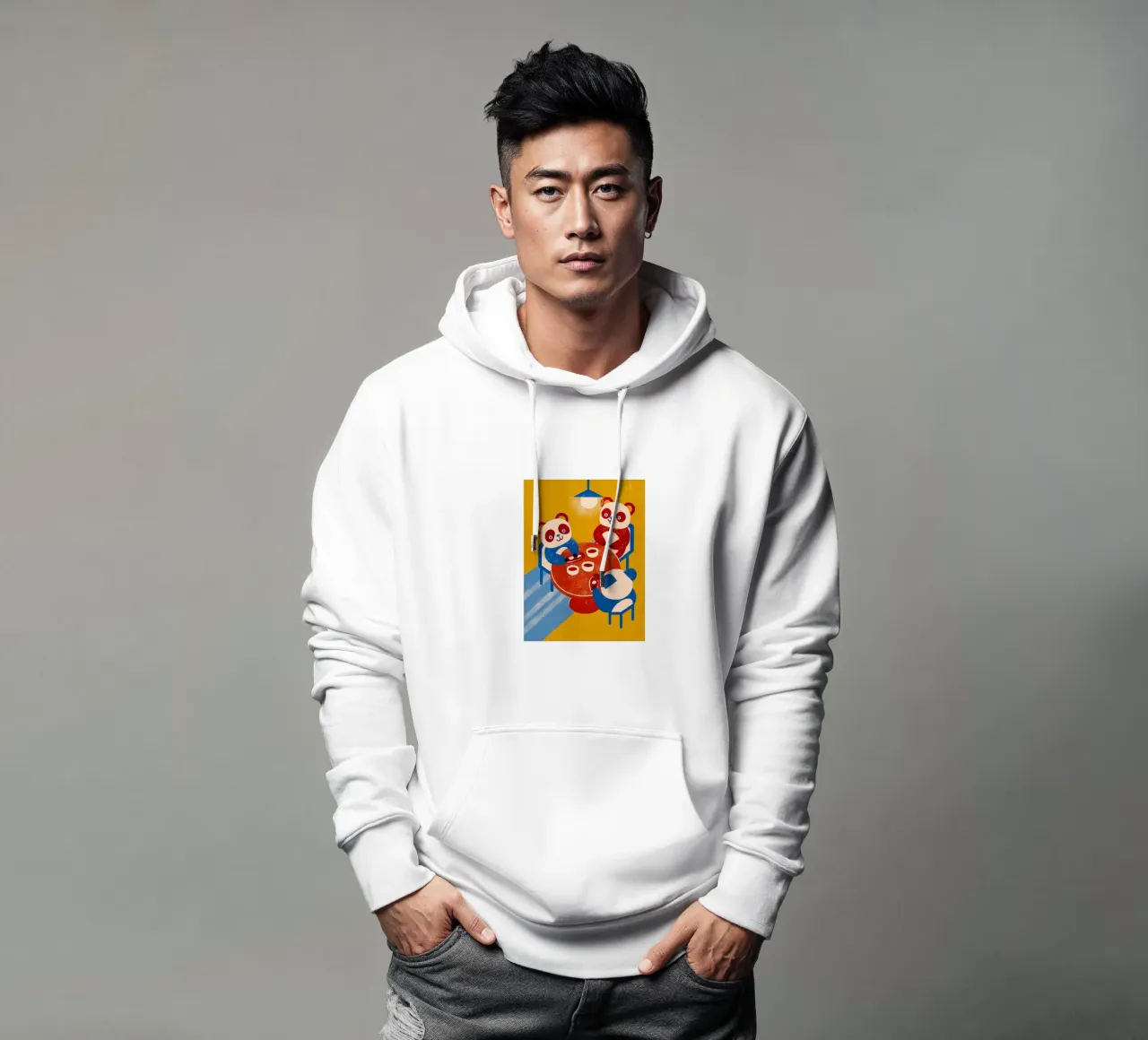 Panda seduto e rilassato felpa con cappuccio da THE LATEST SHOP