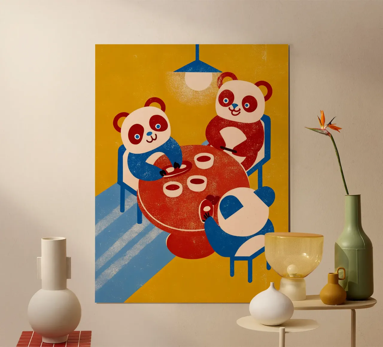 Panda ontspannen zittend poster van THE LATEST SHOP
