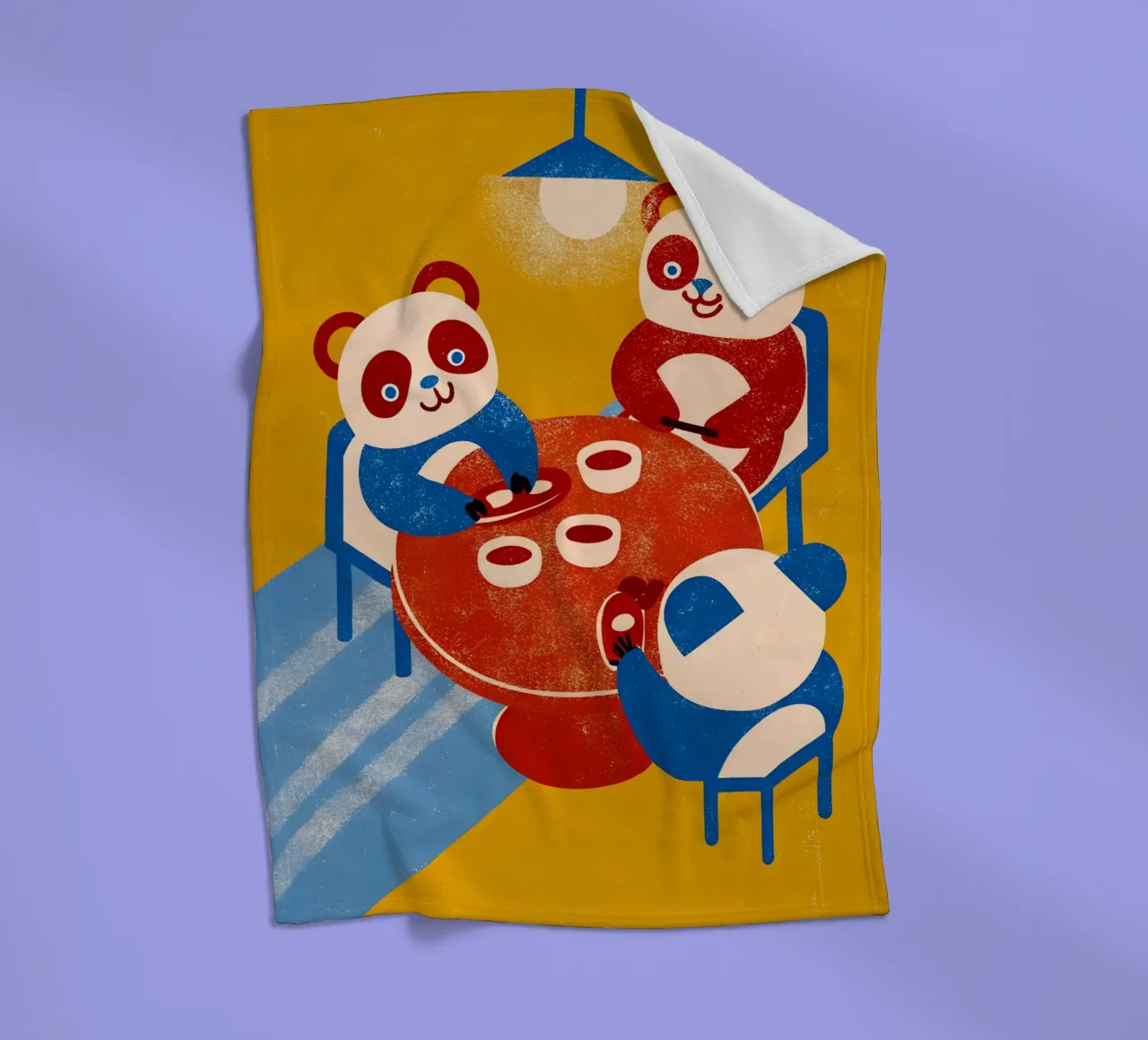 Panda seduto e rilassato coperta in pile da THE LATEST SHOP