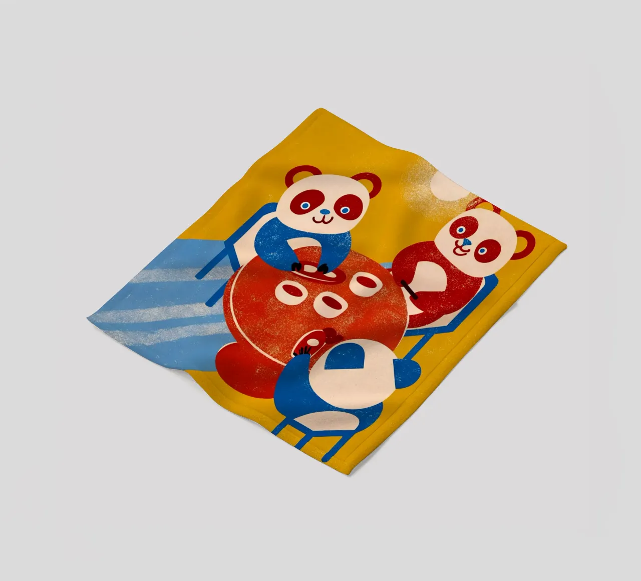 Panda seduto e rilassato coperta in pile da THE LATEST SHOP
