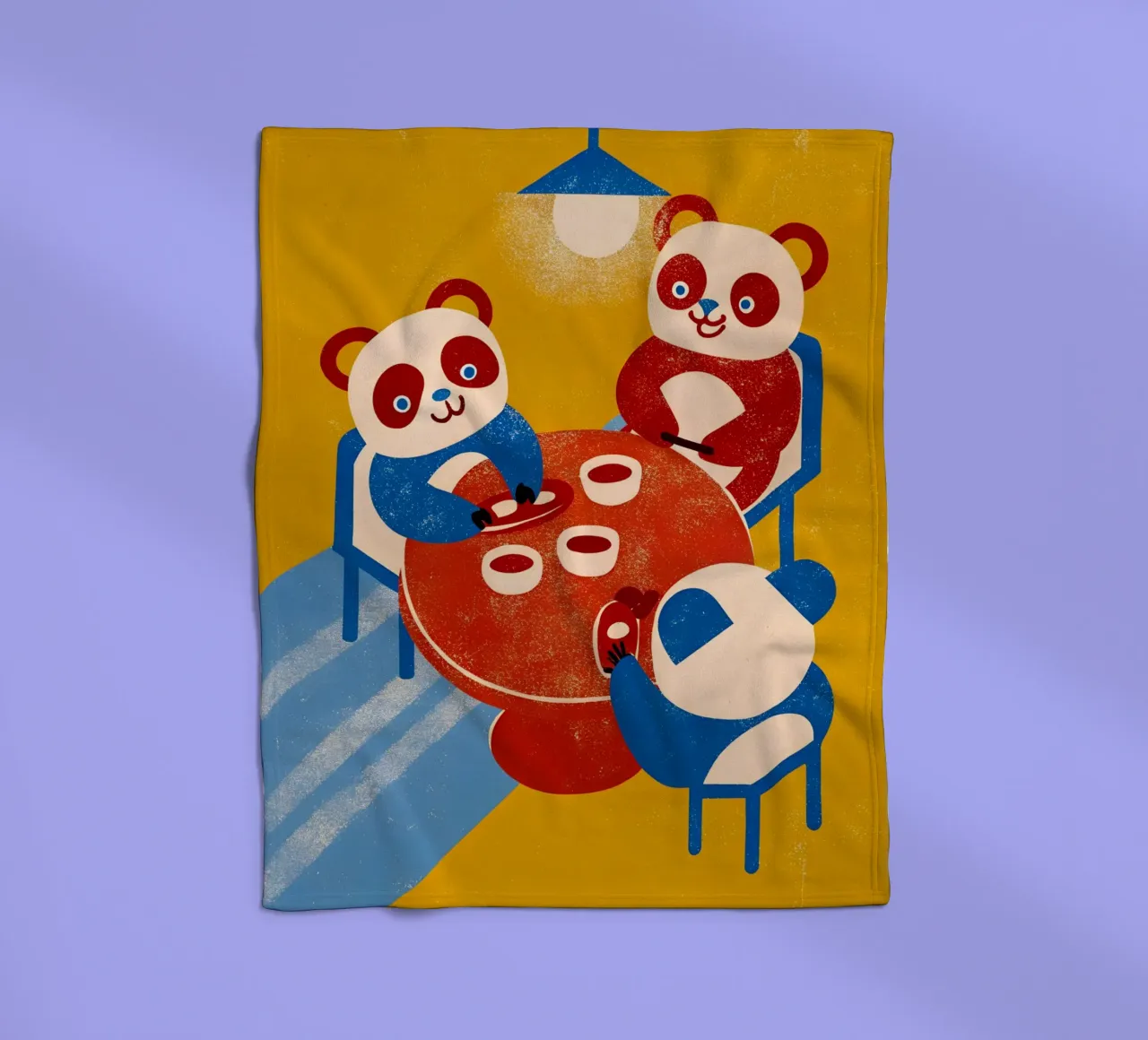 Panda seduto e rilassato coperta in pile da THE LATEST SHOP