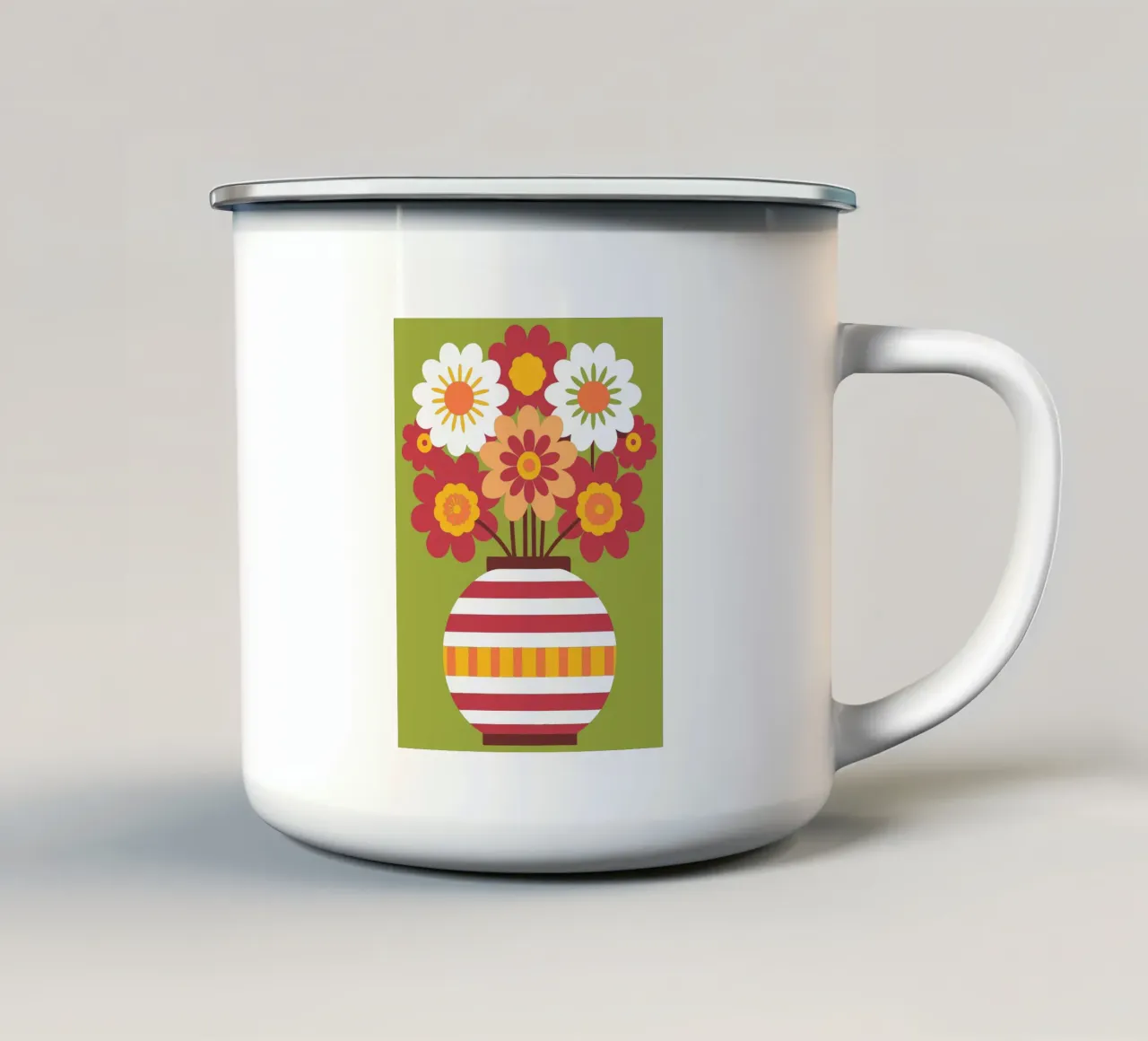 Fiore di Kadapul in vaso tazza in smalto da FLOWER PLACE SHOP