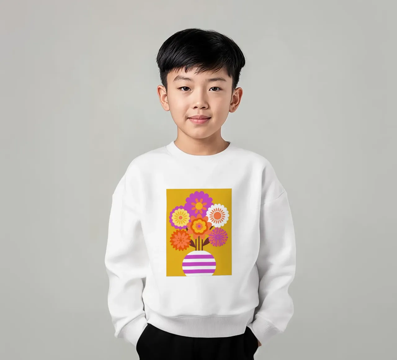 Kadapul Flower in Vase kids sweatshirt by FLOWER PLACE SHOP